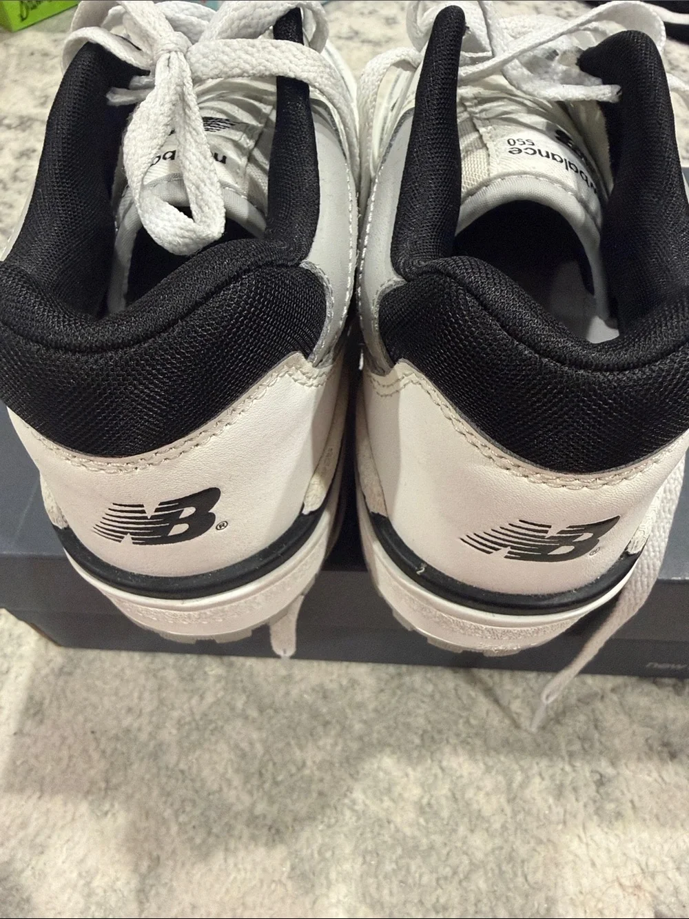 New Balance 550 White and Black Men's Sneakers